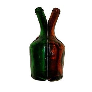 Vintage  French BENEDICTINE Two Compartment B&B Liquor Bottles